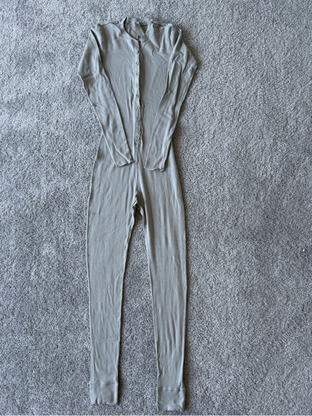 SKIMS Fits Everybody Logo Pointelle Henley Jumpsuit